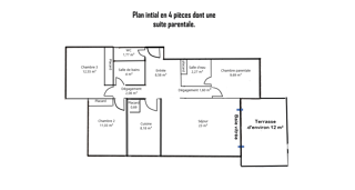  Appartement � vendre 4 pi�ces 88 m�