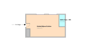  Appartement � vendre 1 pi�ce 15 m�