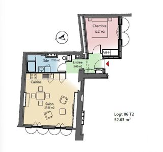  Appartement � vendre 2 pi�ces 53 m�