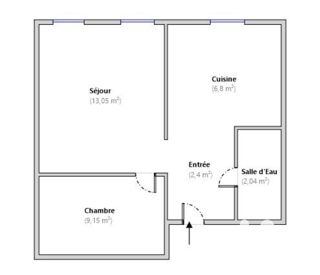  Appartement  vendre 2 pices 33 m