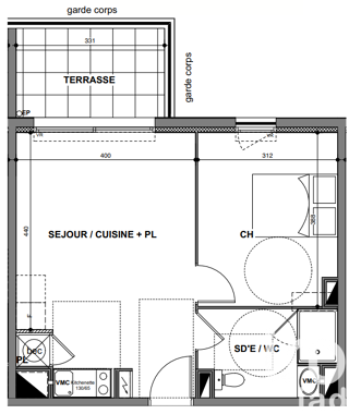  Appartement � vendre 2 pi�ces 40 m�