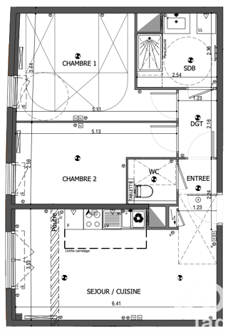  Appartement � vendre 3 pi�ces 59 m�