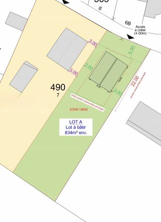  Terrain  vendre 805 m