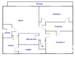  Appartement  vendre 3 pices 60 m