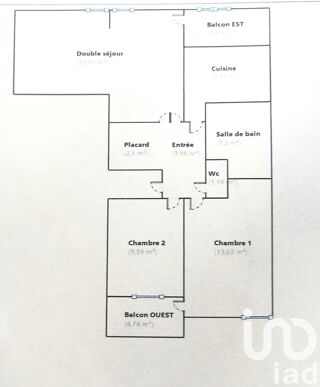  Appartement � vendre 4 pi�ces 77 m�