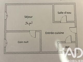  Appartement � vendre 1 pi�ce 34 m�