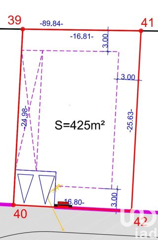  Terrain  vendre 425 m