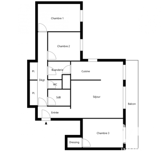  Appartement � vendre 4 pi�ces 81 m�