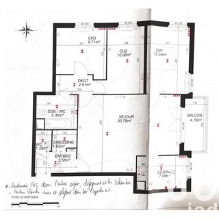  Appartement � vendre 4 pi�ces 86 m�