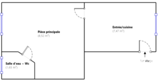  Appartement  vendre 1 pice 18 m