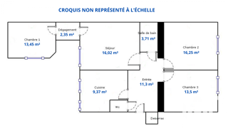  Appartement � vendre 4 pi�ces 88 m�