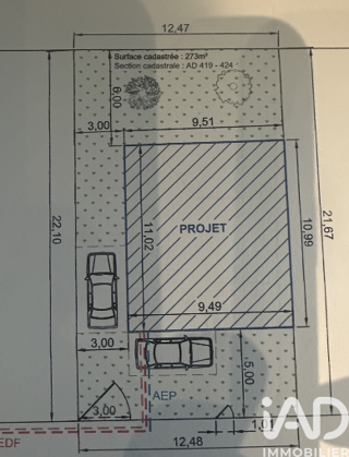  Terrain � vendre 273 m�