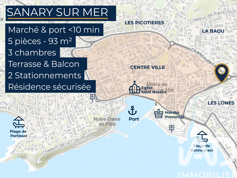 � vendre  Appartement Sanary-sur-Mer (83110)