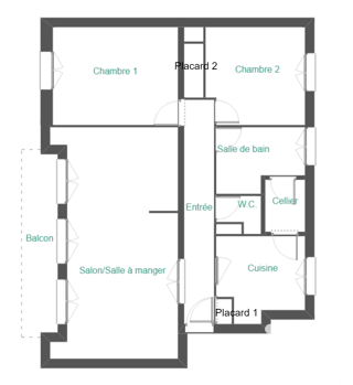  Appartement � vendre 3 pi�ces 70 m�