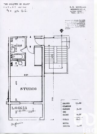  Appartement � vendre 1 pi�ce 22 m�