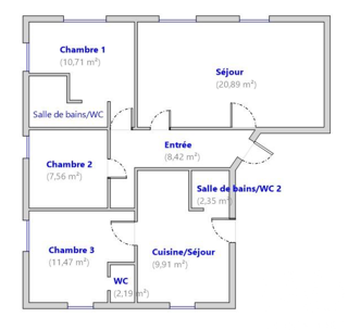  Appartement � vendre 4 pi�ces 76 m�