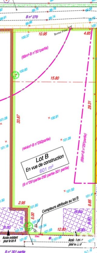  Terrain � vendre 601 m�