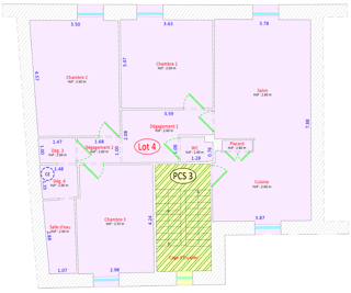  Appartement � vendre 4 pi�ces 88 m�