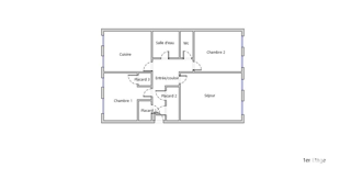  Appartement  vendre 3 pices 58 m