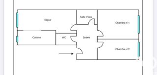  Appartement � vendre 3 pi�ces 56 m�