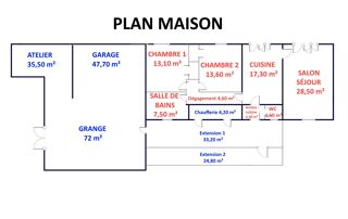  Maison  vendre 3 pices 90 m