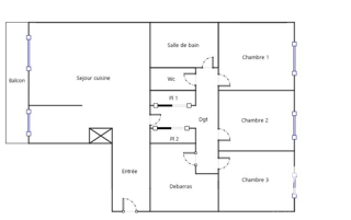  Appartement � vendre 4 pi�ces 83 m�