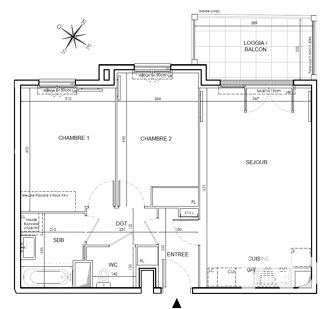  Appartement � louer 3 pi�ces 61 m�