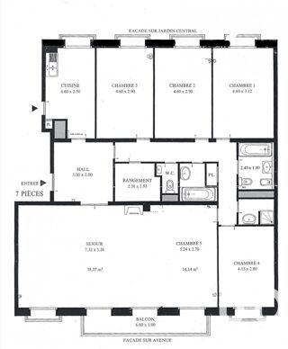  Appartement  vendre 6 pices 155 m