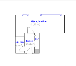  Appartement � vendre 1 pi�ce 28 m�
