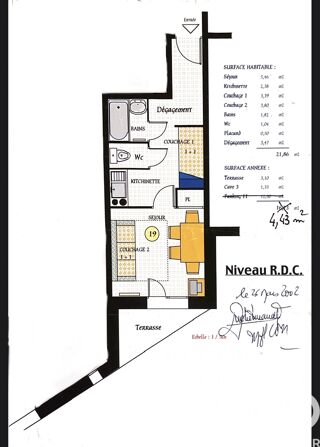  Appartement � vendre 1 pi�ce 21 m�