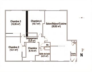  Appartement � vendre 5 pi�ces 86 m�