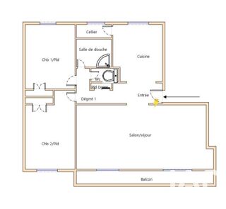  Appartement � vendre 3 pi�ces 67 m�