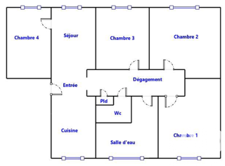  Appartement � vendre 5 pi�ces 81 m�