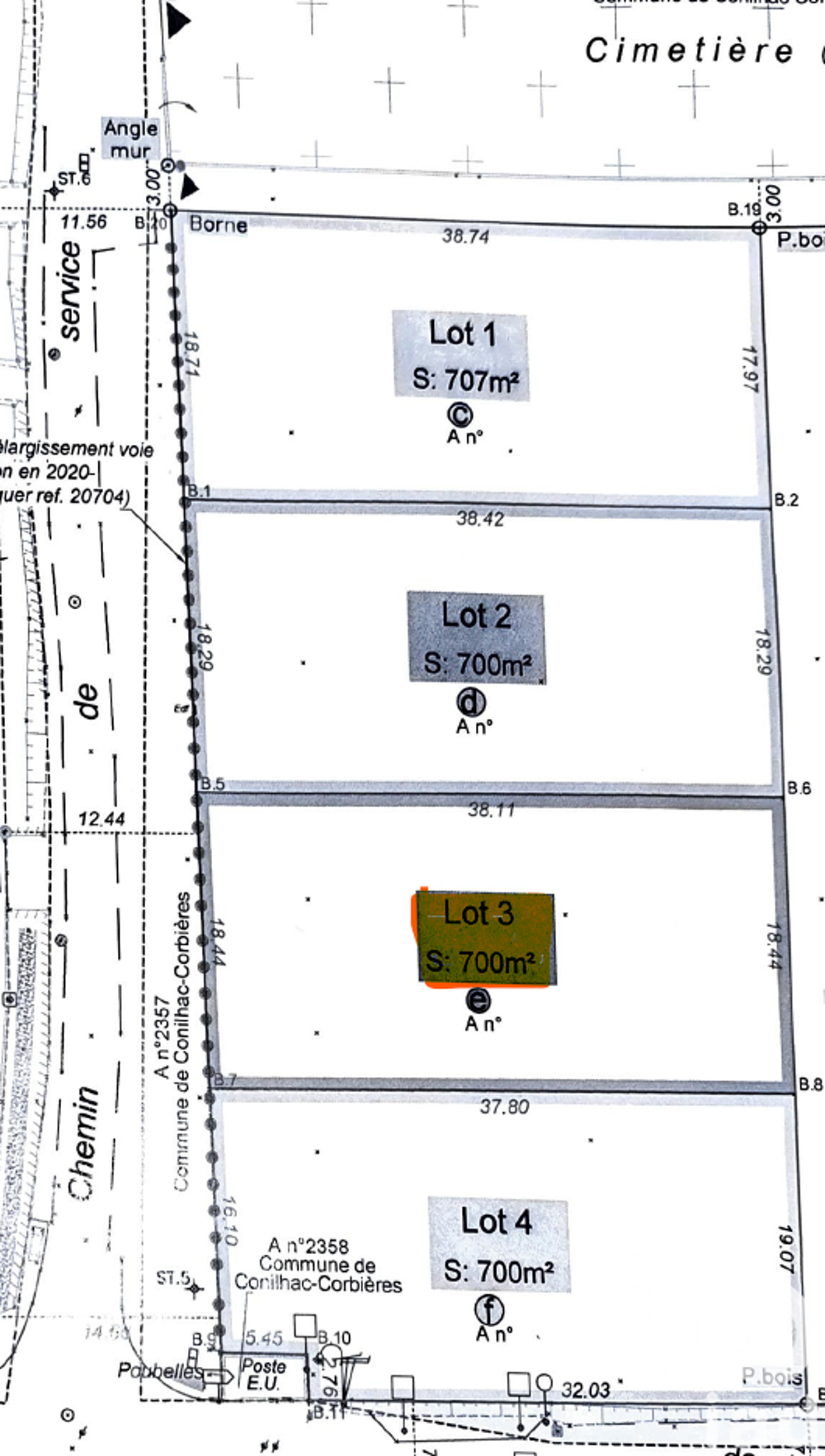 Vente Terrain Vente Terrain � b�tir 700 m&sup2; Conilhac-corbi�res