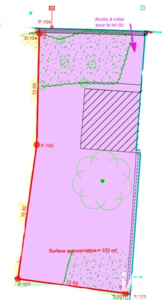  Terrain  vendre 372 m