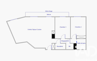  Appartement � vendre 3 pi�ces 59 m�