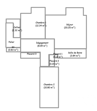  Appartement � vendre 3 pi�ces 67 m�