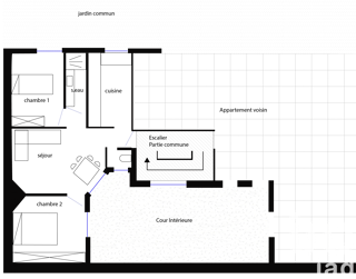  Appartement � vendre 3 pi�ces 44 m�