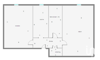  Appartement  vendre 2 pices 39 m