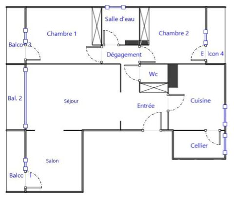  Appartement � louer 3 pi�ces 73 m�