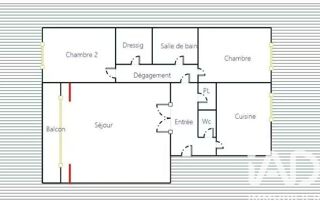  Appartement  vendre 3 pices 68 m