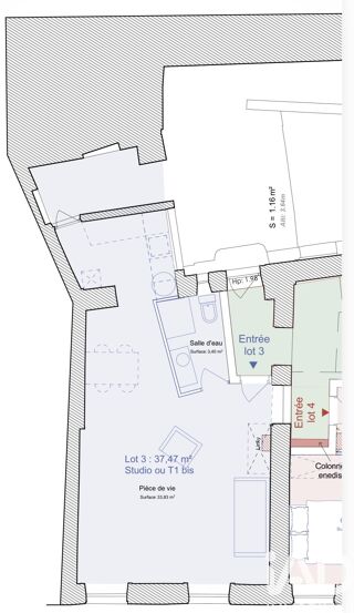  Appartement � vendre 1 pi�ce 37 m�