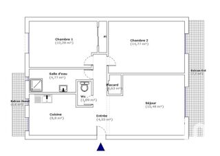  Appartement  vendre 3 pices 62 m