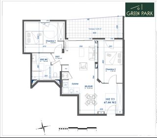  Appartement � vendre 3 pi�ces 67 m�