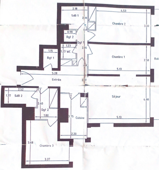  Appartement � vendre 4 pi�ces 96 m�