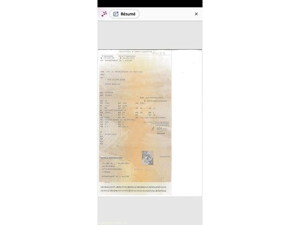 C3 VF7SC8HR4CA582882 occasion 93100 Moulins