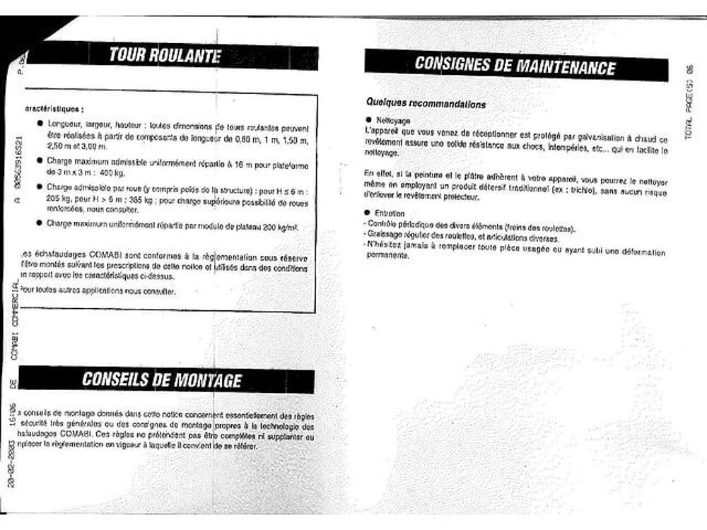 Autres Equipements 2003 occasion 93100 Montauban