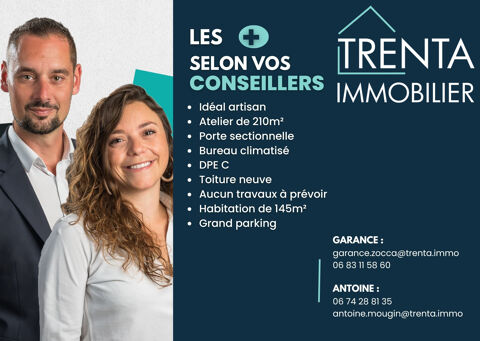   Maison d'habitation plus entrepot activité professionnelle 