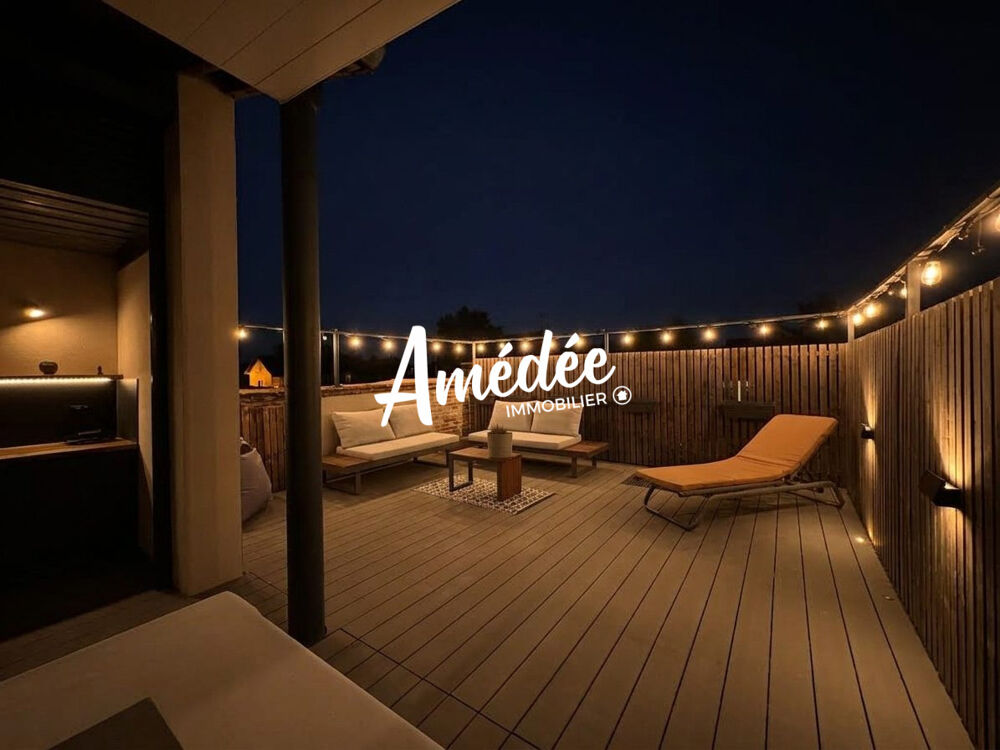 Maison de ville atypique style loft avec terrasse suspendue
