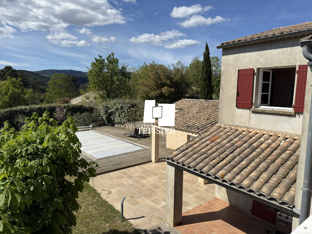 Sud Ardèche : 07230 Payzac Maison au calme avec vue & piscine